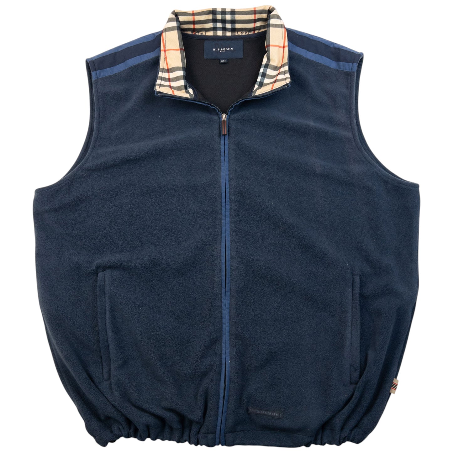 Vintage 2000s Burberry Golf Zip Up Fleece Gilet Size XXL