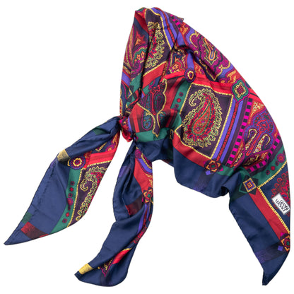 Vintage Gianni Versace Paisley Pattern Silk Scarf