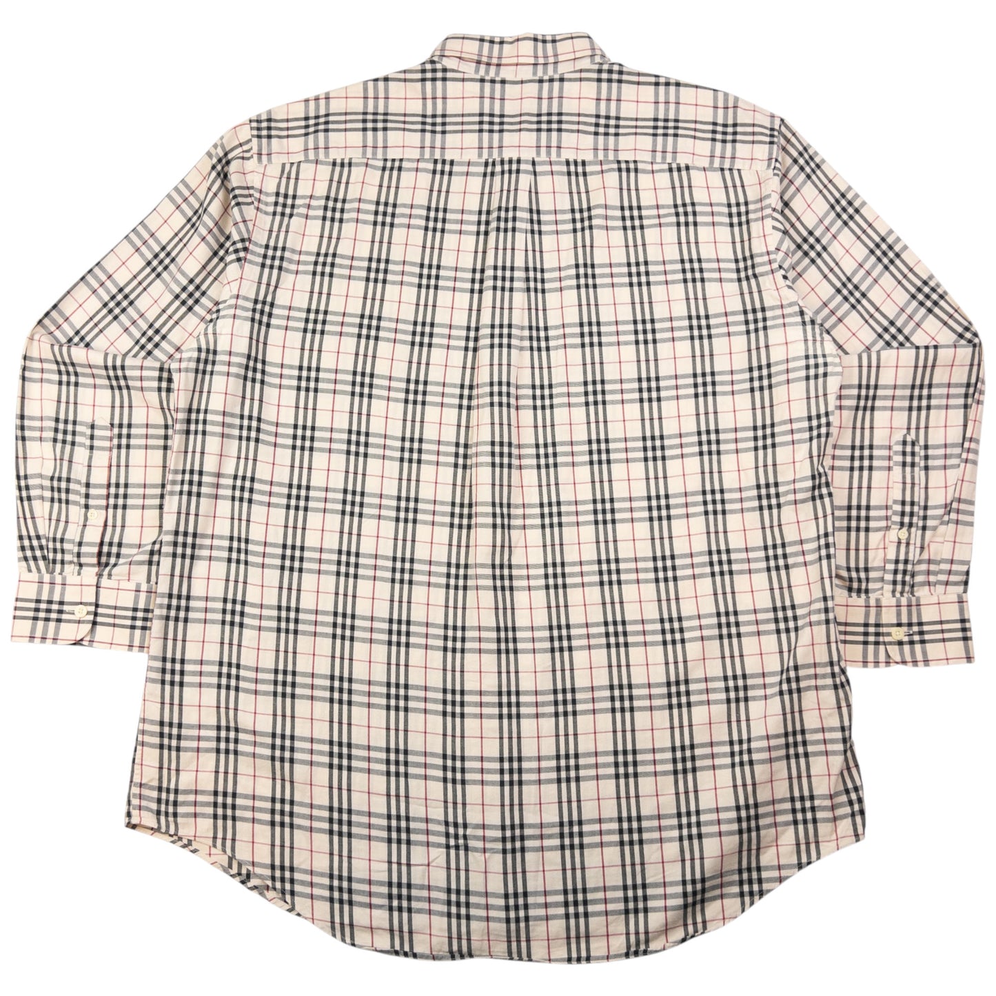 Vintage Burberry Nova Check Long Sleeve Button Up Shirt Size XL