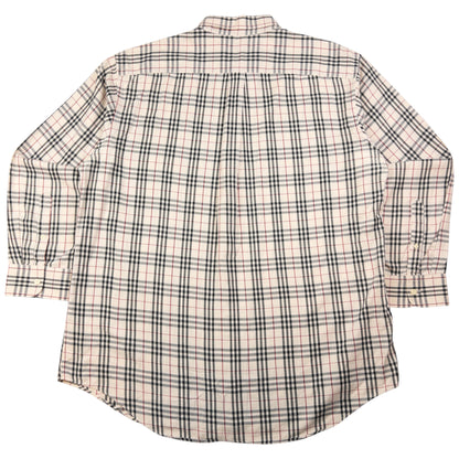 Vintage Burberry Nova Check Long Sleeve Button Up Shirt Size XL