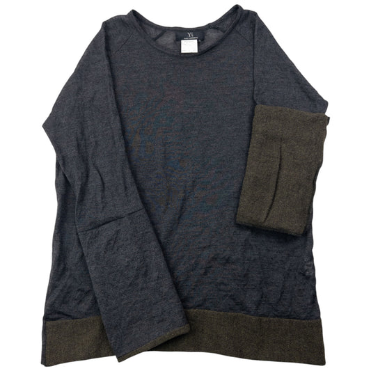 Vintage 90s Yohji Yamamoto Lightweight Roll Sleeve Jumper Size S