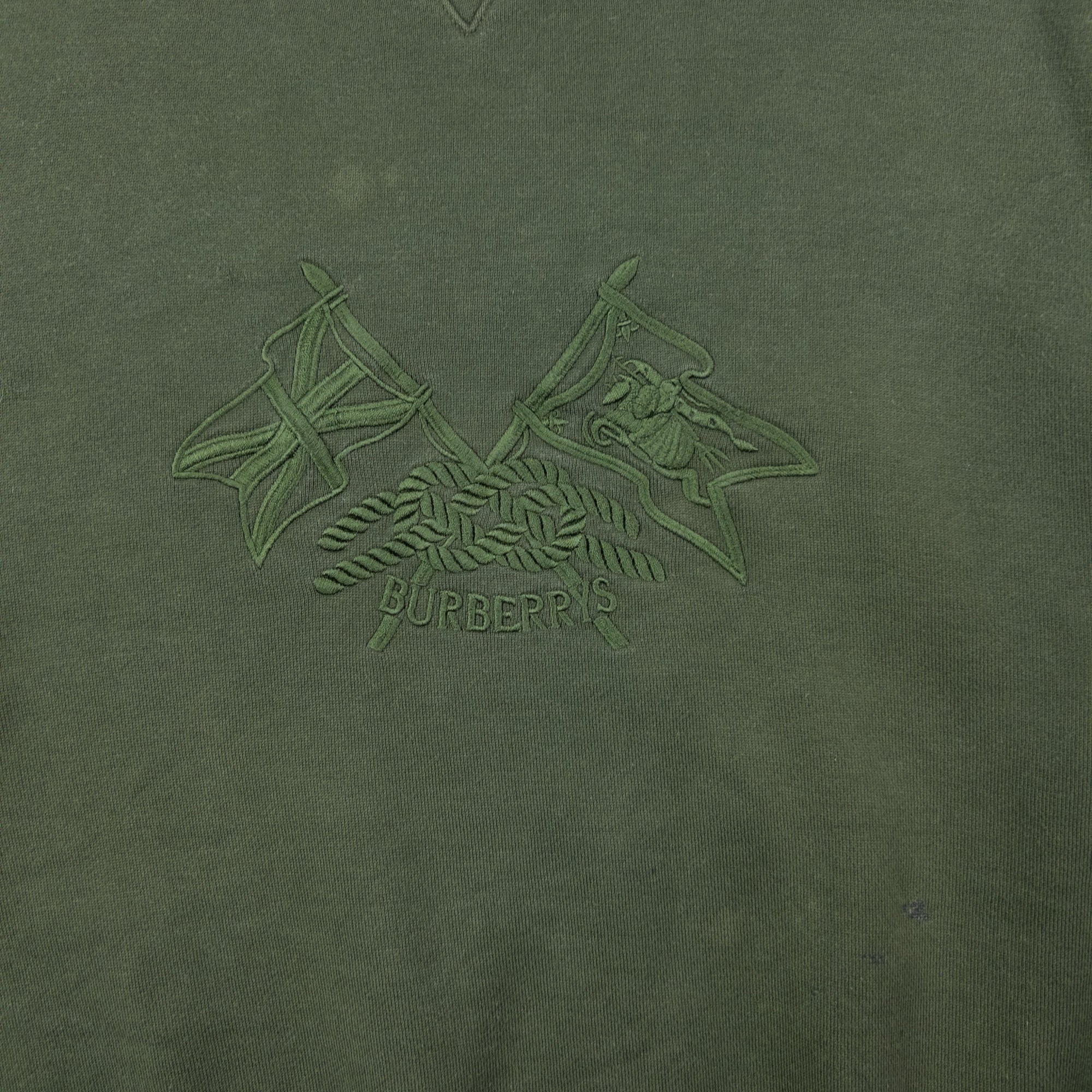 Vintage 80s Burberry Embroidered Sweatshirt Size S