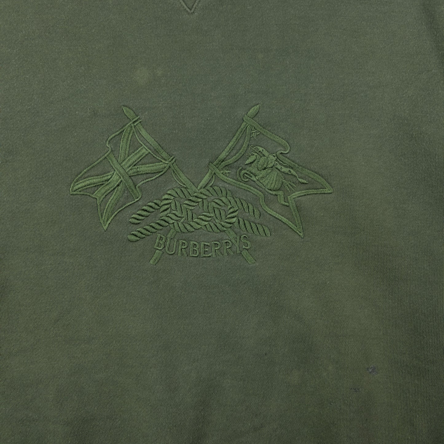 Vintage 80s Burberry Embroidered Sweatshirt Size S