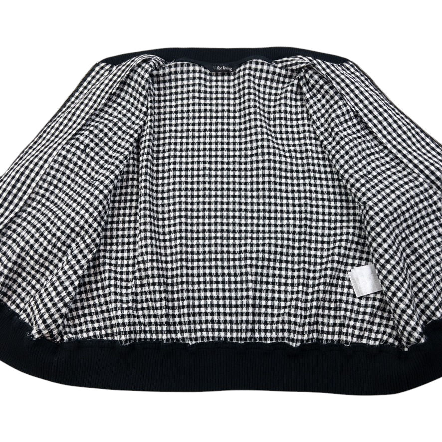 Vintage Yohji Yamamoto Checkered Bomber Jacket Womens Size M