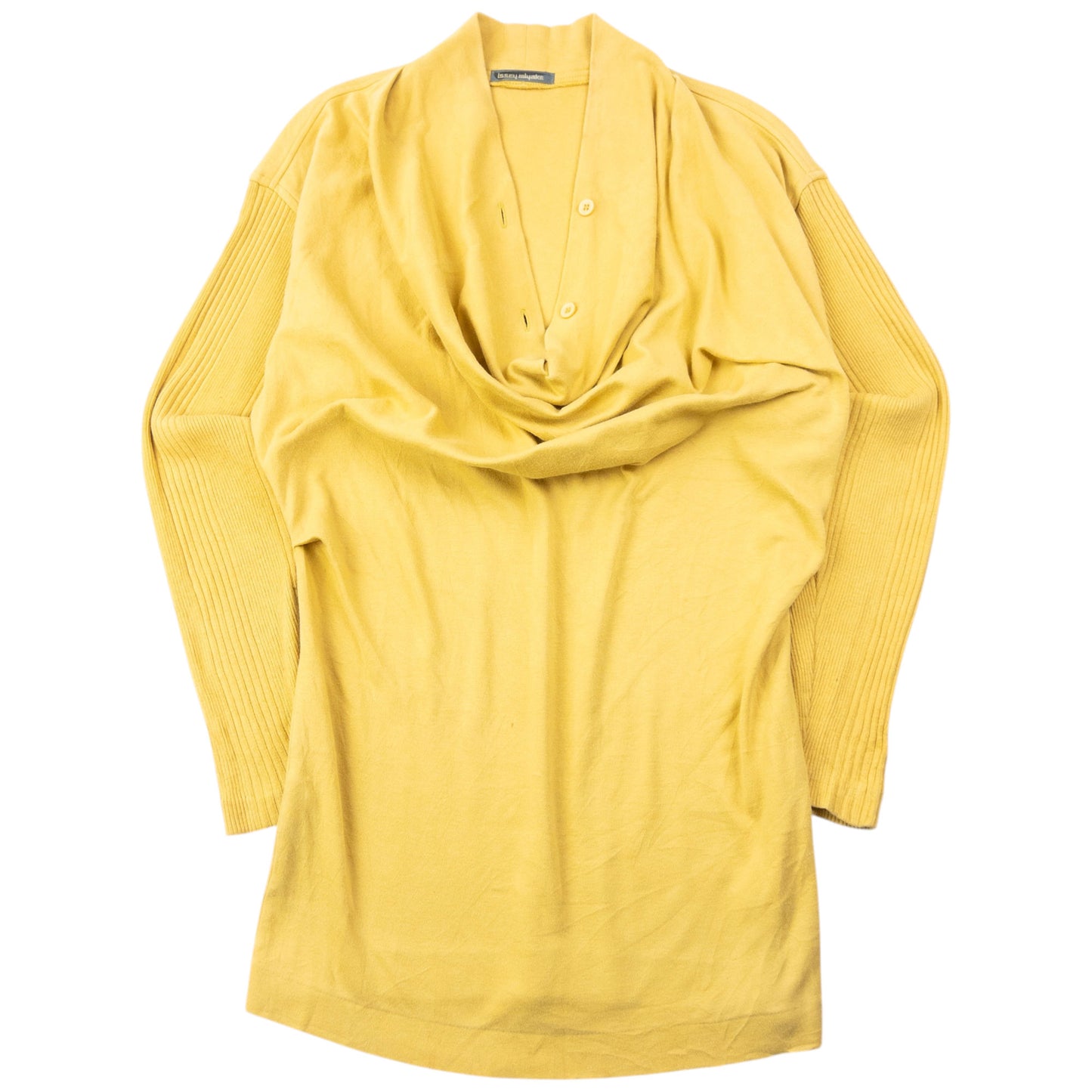 Vintage 80s Issey Miyake Button Draped Jumper Womens Size M