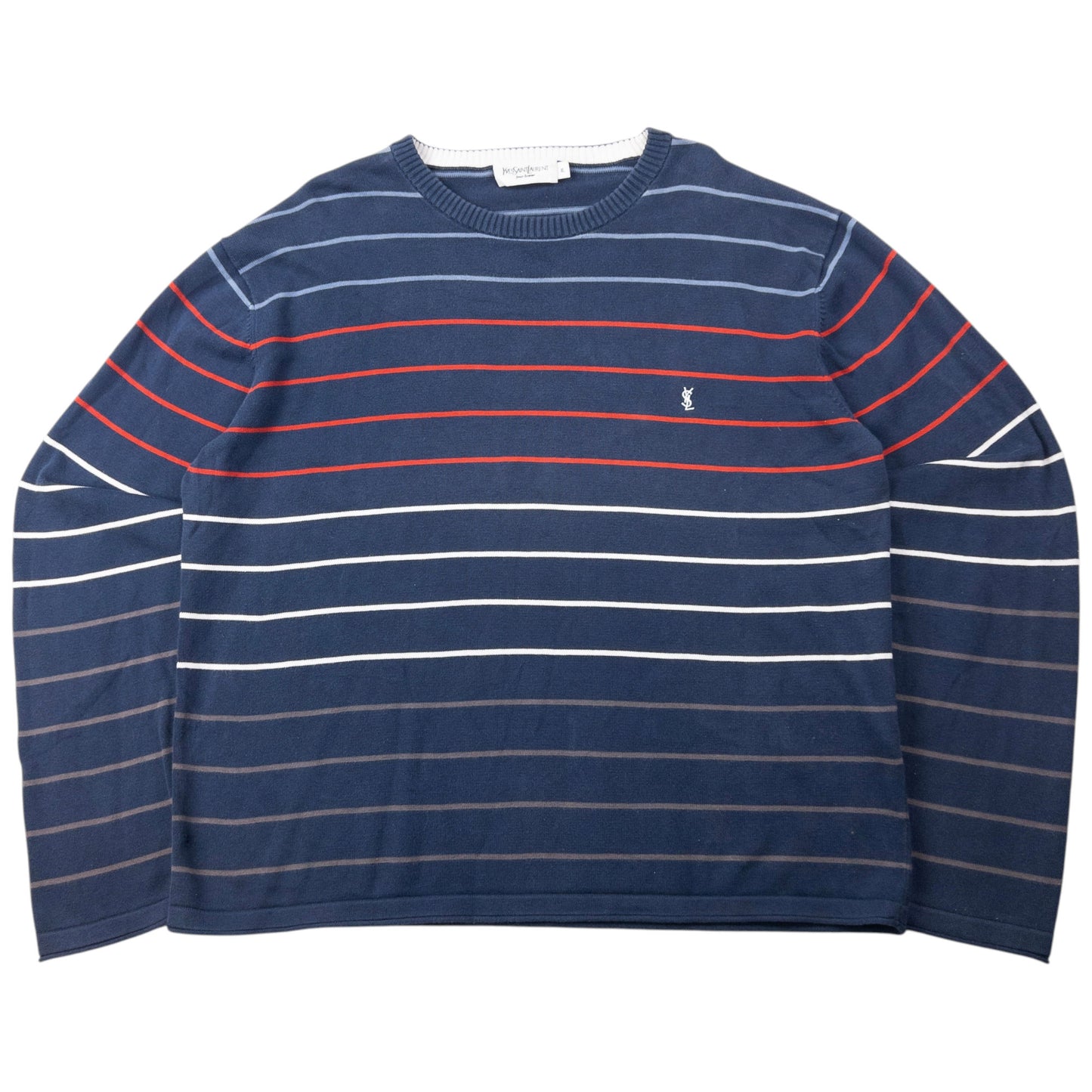 Vintage 2000s YSL Yves Saint Laurent Striped Jumper Size M