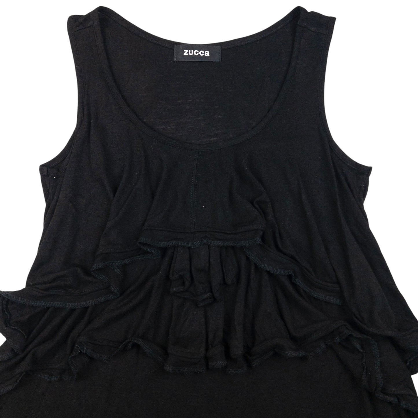 Vintage Cabane De Zucca By Issey Miyake Layered Flounce Top Womens Size S