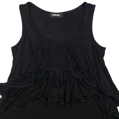 Vintage Cabane De Zucca By Issey Miyake Layered Flounce Top Womens Size S