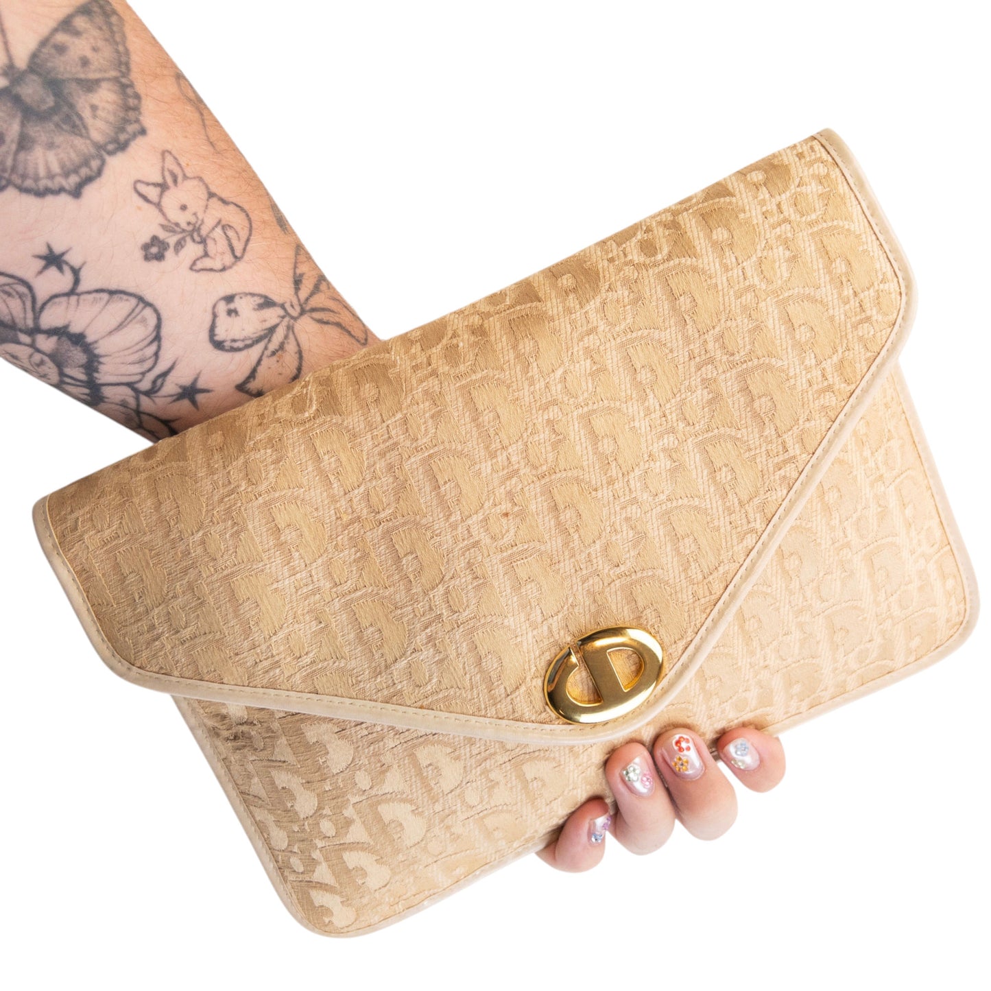 Vintage 90s Dior Monogram Clutch Bag