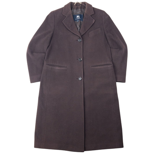 Vintage 2000s Burberry Cashmere Longline Jacket Womens Size XL