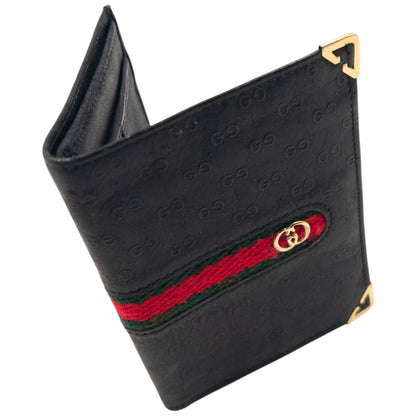 Vintage 80s Gucci Monogram Leather Wallet