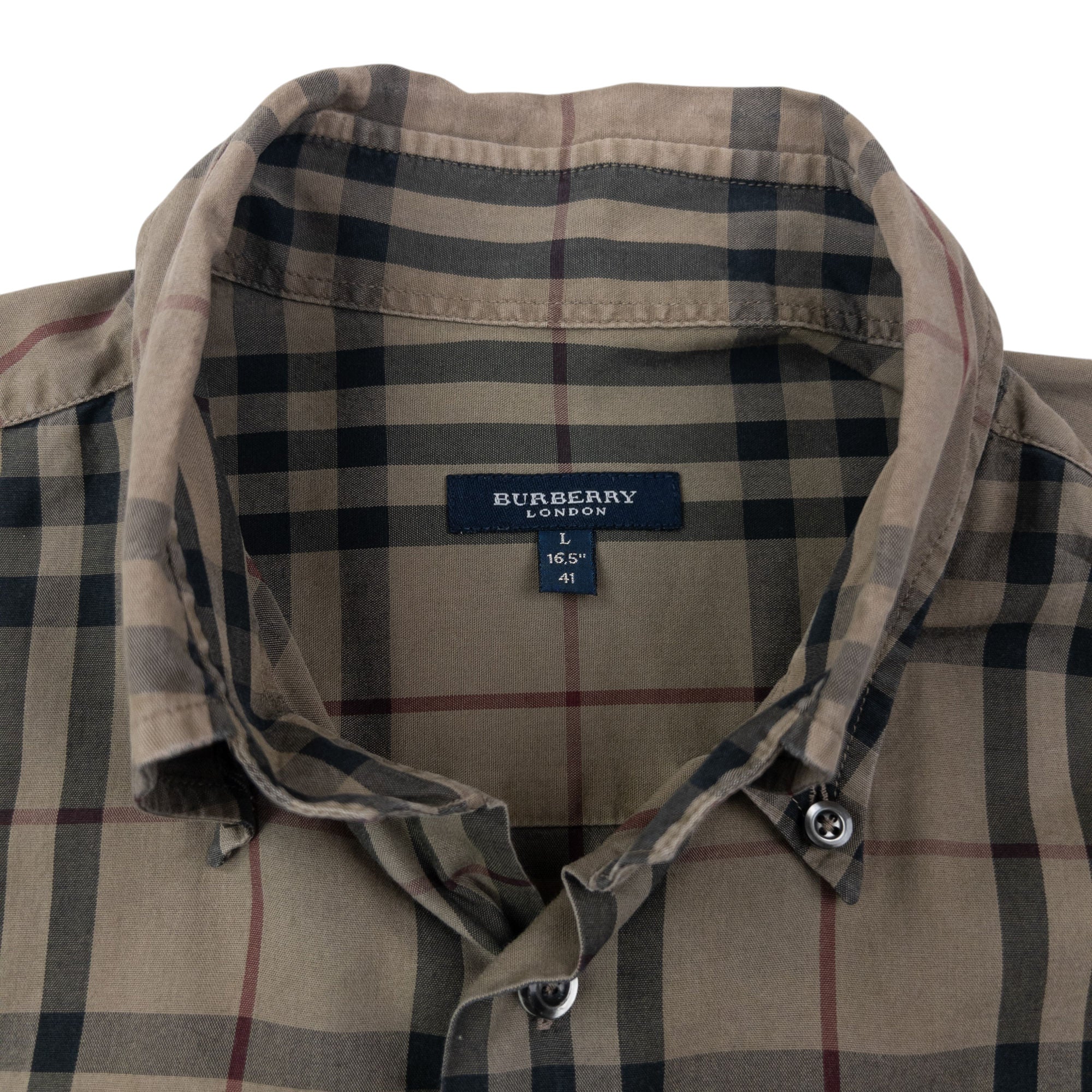 Vintage 2000s Burberry Nova Check Long Sleeve Button Up Shirt Size L