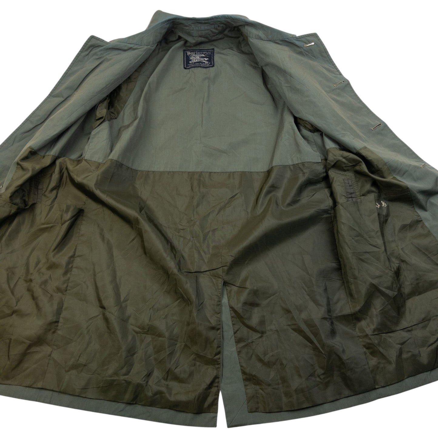 Vintage 80s Burberry Iridescent Trench Jacket Size L