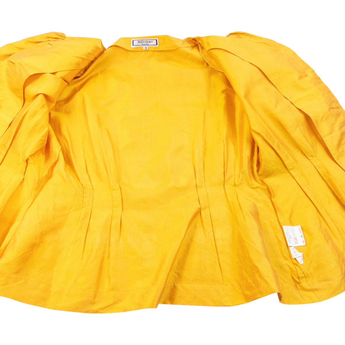 Vintage 80s YSL Yves Saint Laurent Puff Sleeve Blouse Womens Size M