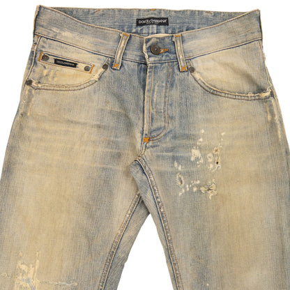 Vintage 2000s Dolce & Gabbana Hollywood Cowboy Denim Jeans Size W30
