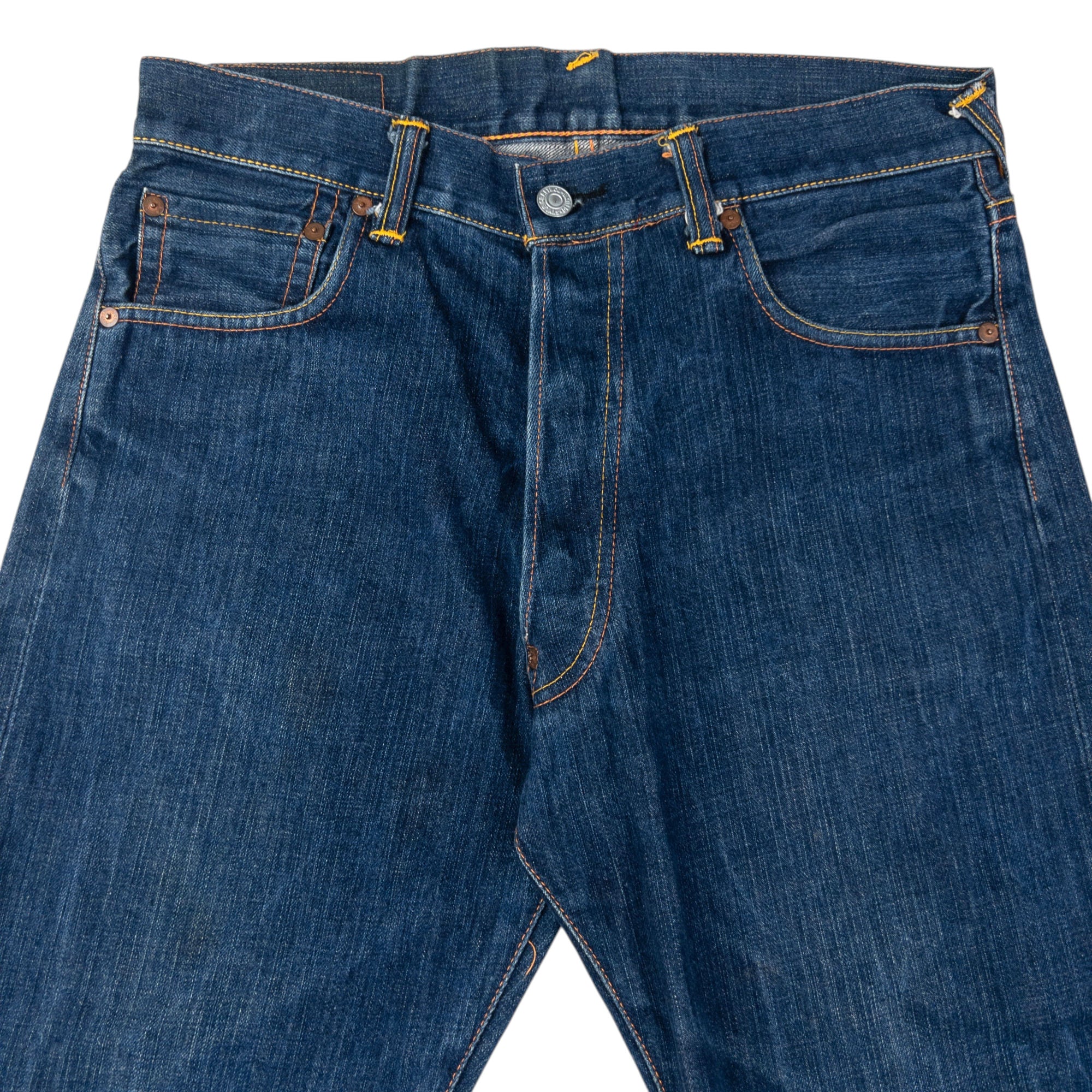 Vintage Evisu Double Glitter Symbol Japanese Denim Jeans Size W32