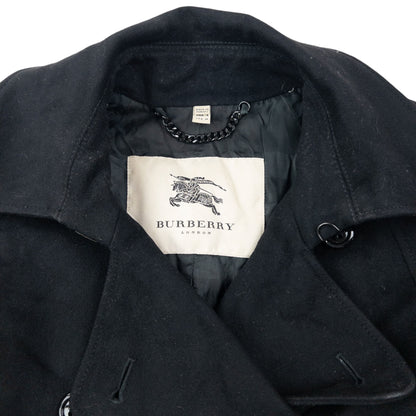 Vintage 2000s Burberry Belt Waist Wool Trench Jacket Womens Size S