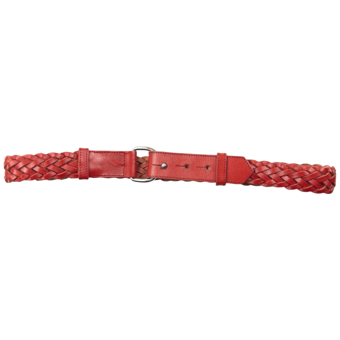 Vintage 90s Burberry Braided Leather Belt Size W28