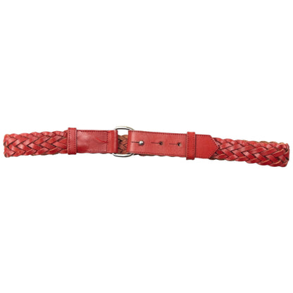 Vintage 90s Burberry Braided Leather Belt Size W28