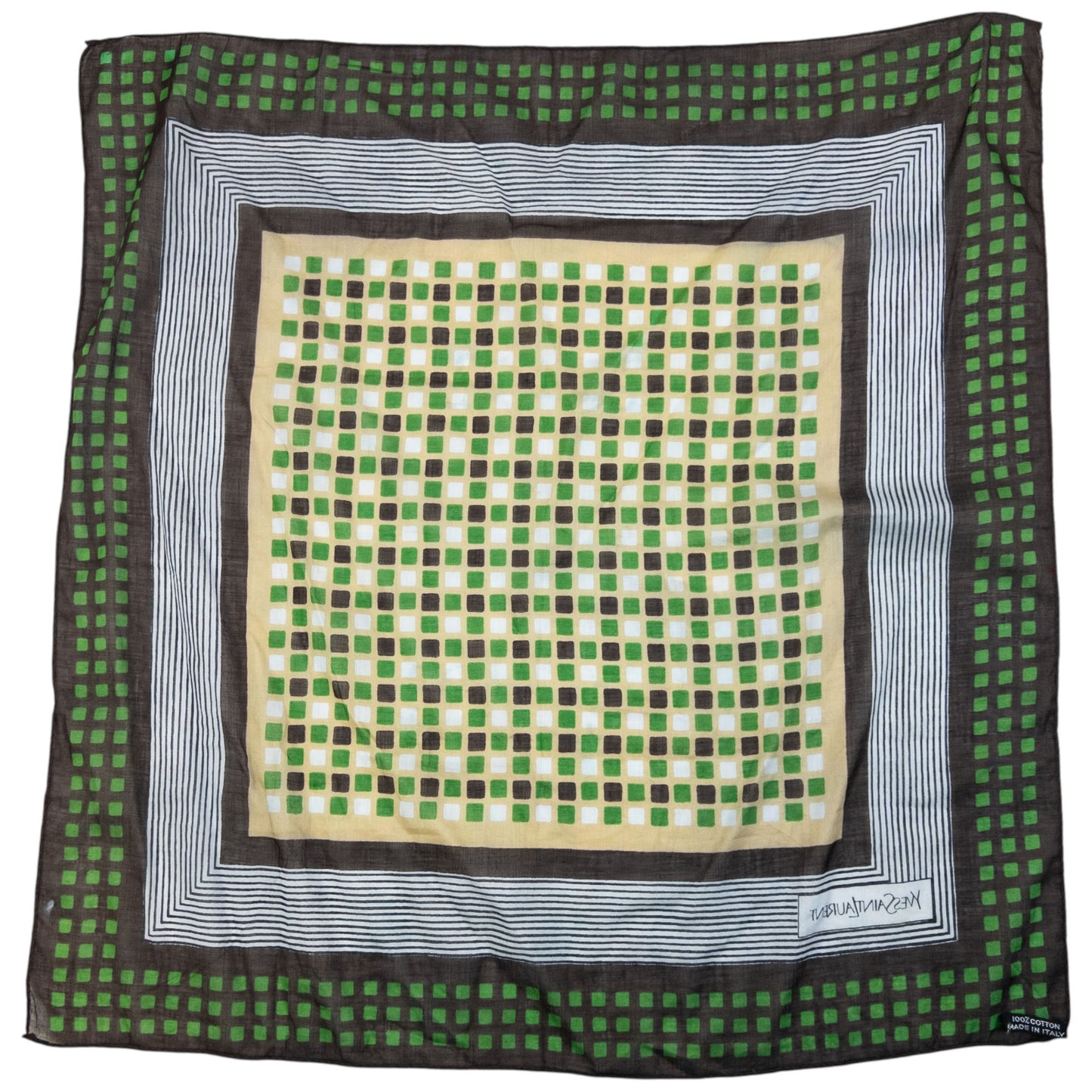 Vintage 90s YSL Yves Saint Laurent Pattern Scarf