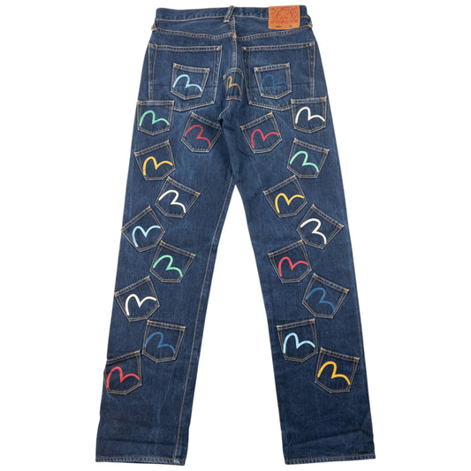 Vintage 2000s Evisu Multi Pocket Gull Japanese Denim Jeans Size W32