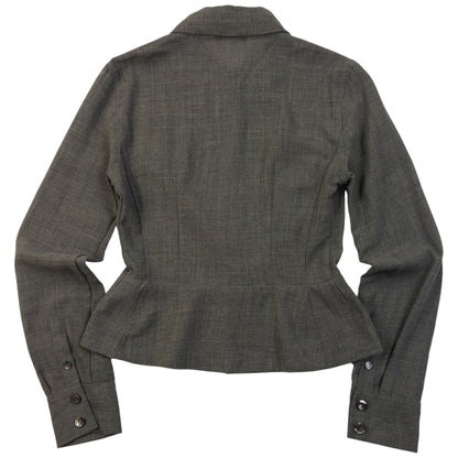 Vintage 90s Gucci By Tom Ford Button Up Wool Blouse Womens Size M