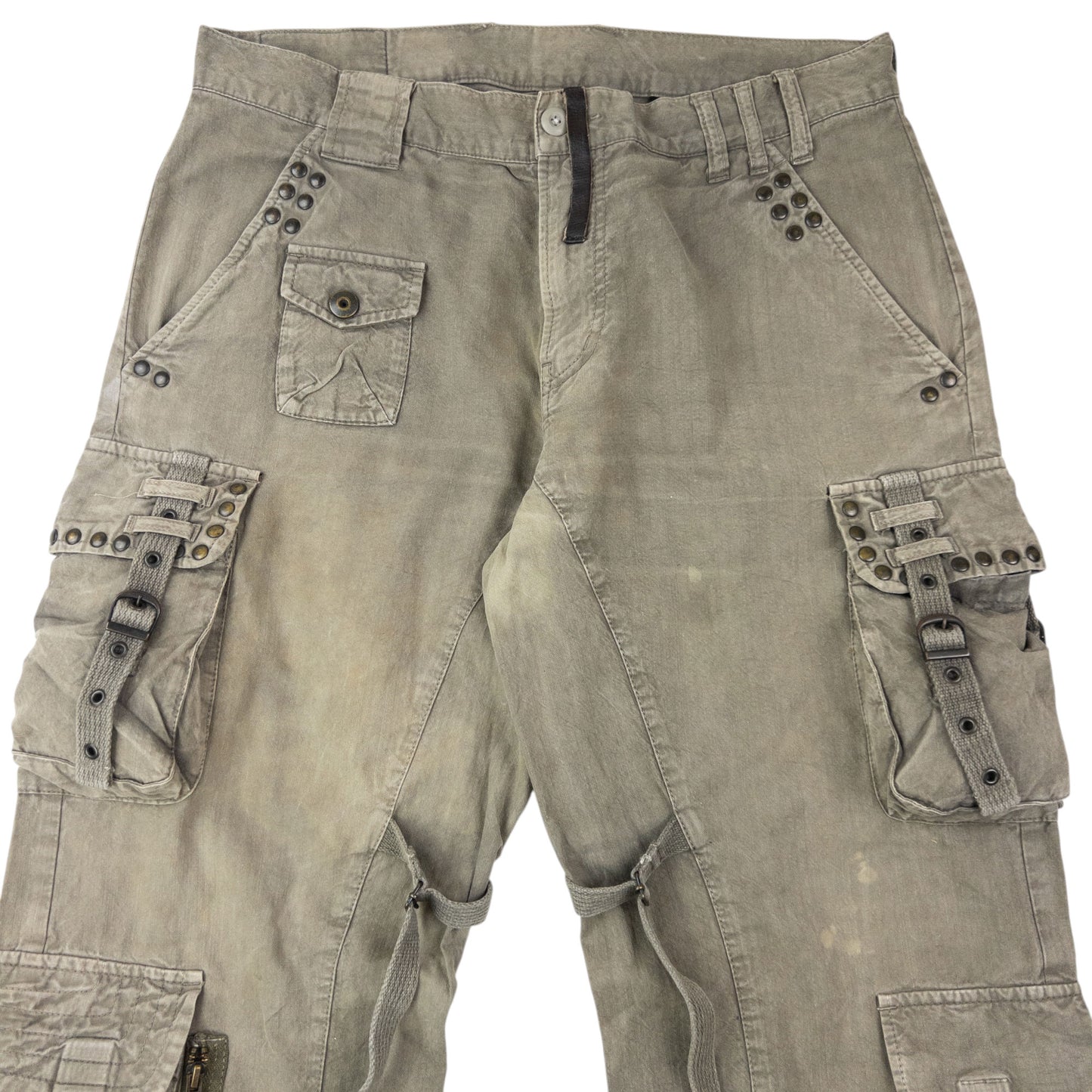 Vintage 2000s PPFM Buckle Cargo Trousers Size W33