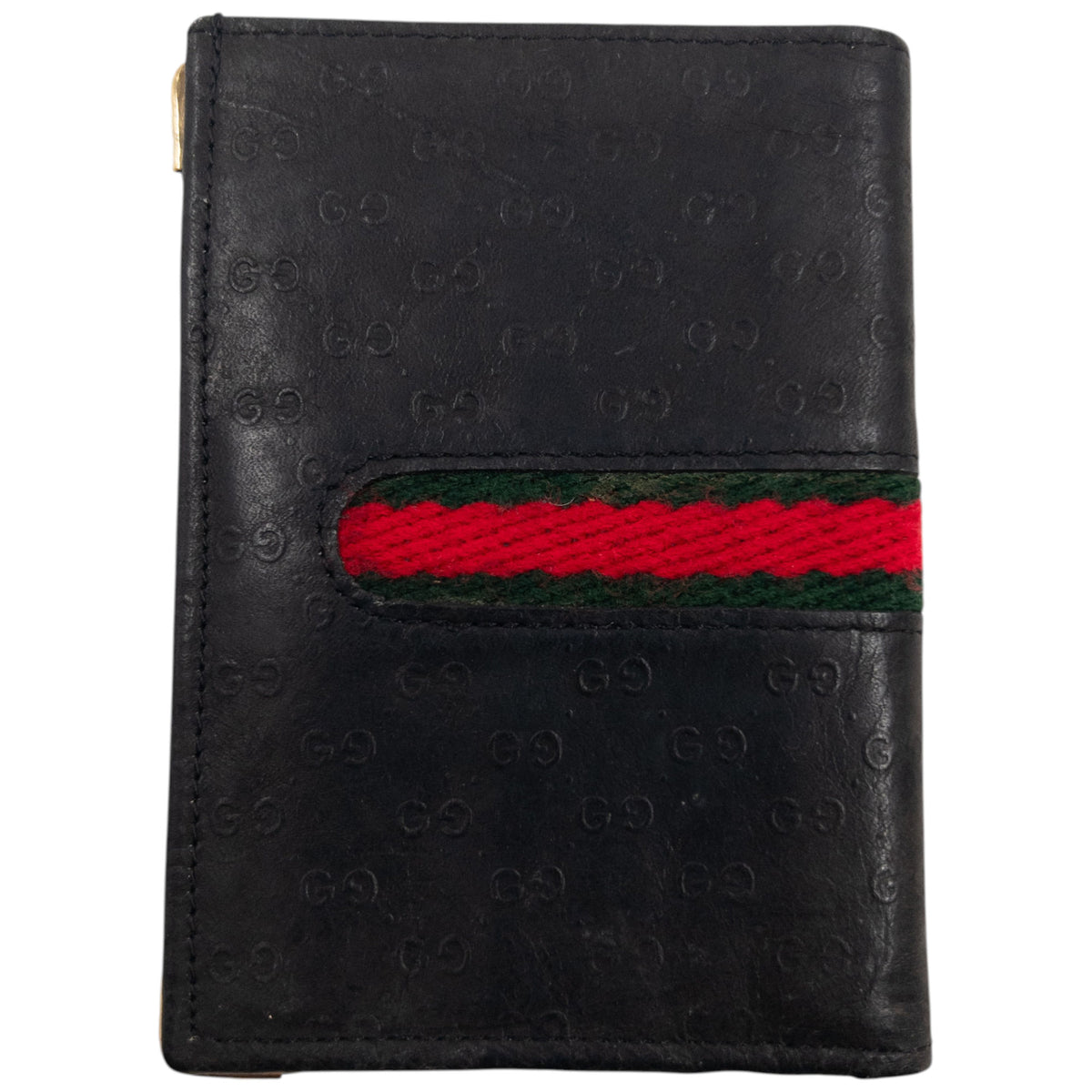 Vintage 80s Gucci Monogram Leather Wallet