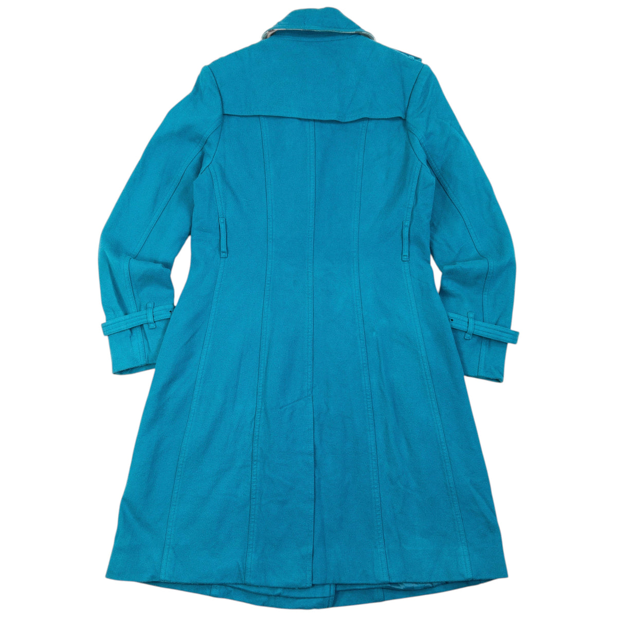 Vintage Burberry Sandringham Wool Trench Jacket in blue, photo 3