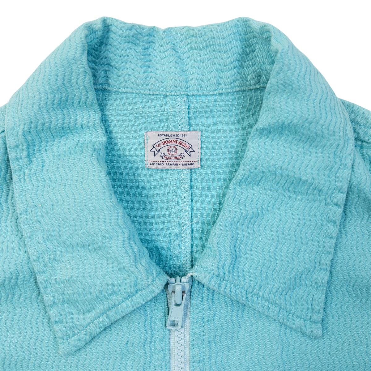 Vintage 90s Armani Jeans Zip Up Cropped Vest Top Womens Size M