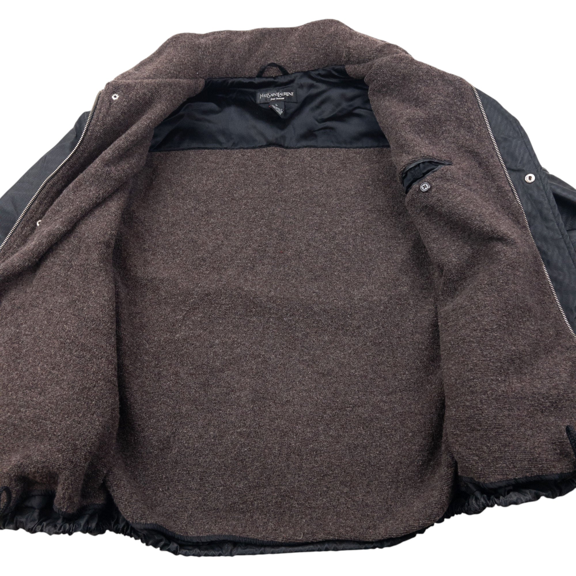 Vintage 90s YSL Yves Saint Laurent Wool Lined Jacket Size XL