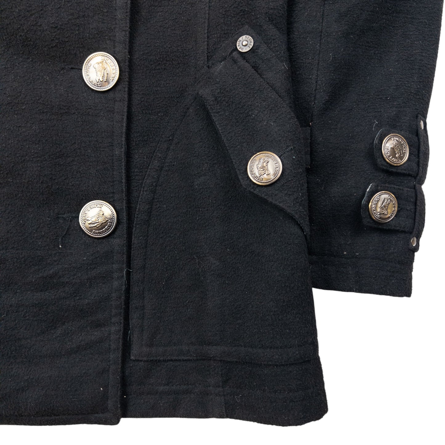 Vintage 2000s Burberry Blue Label Nova Check Lined Peacoat Jacket Womens Size M