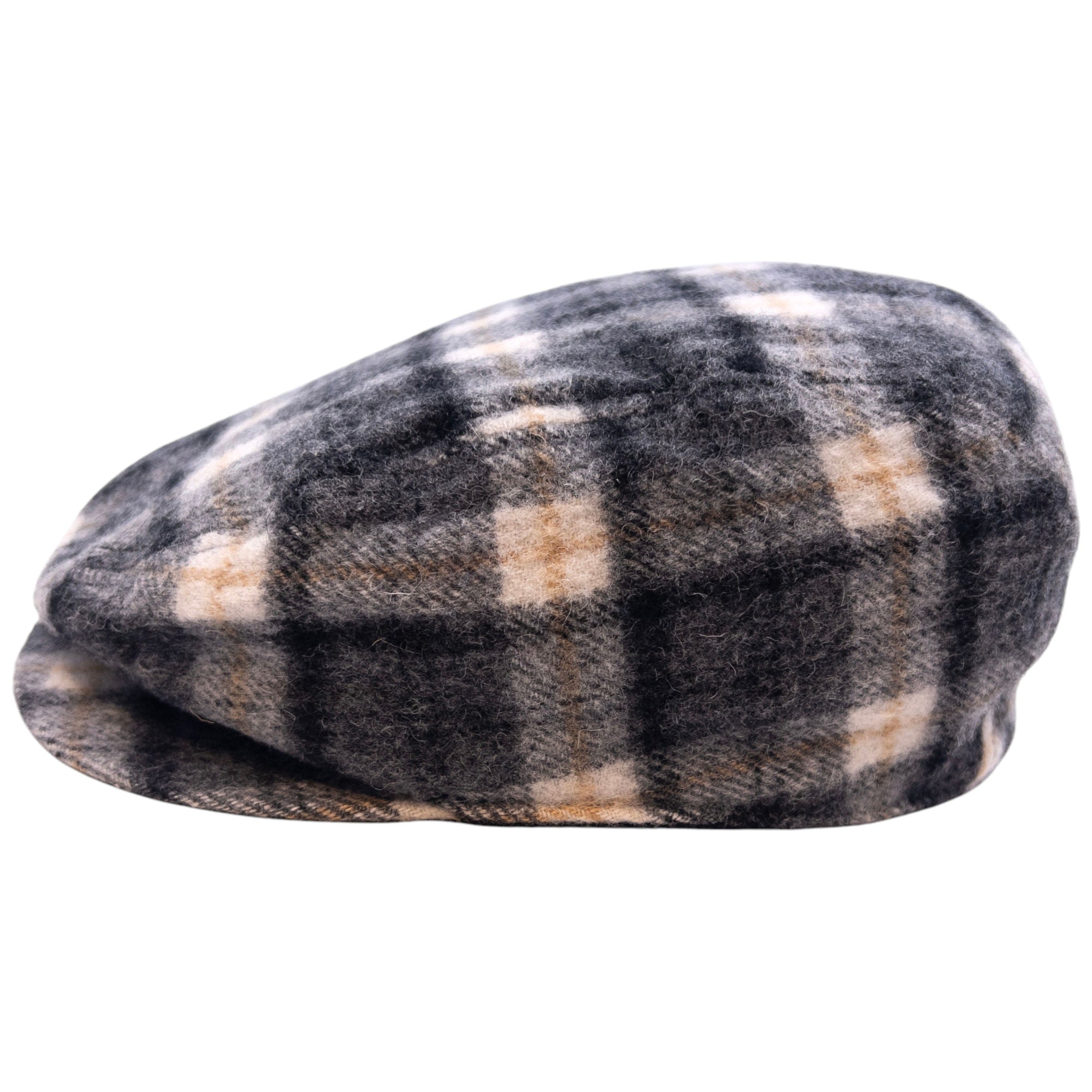 Vintage Stussy Checkered Wool Flat Cap Hat