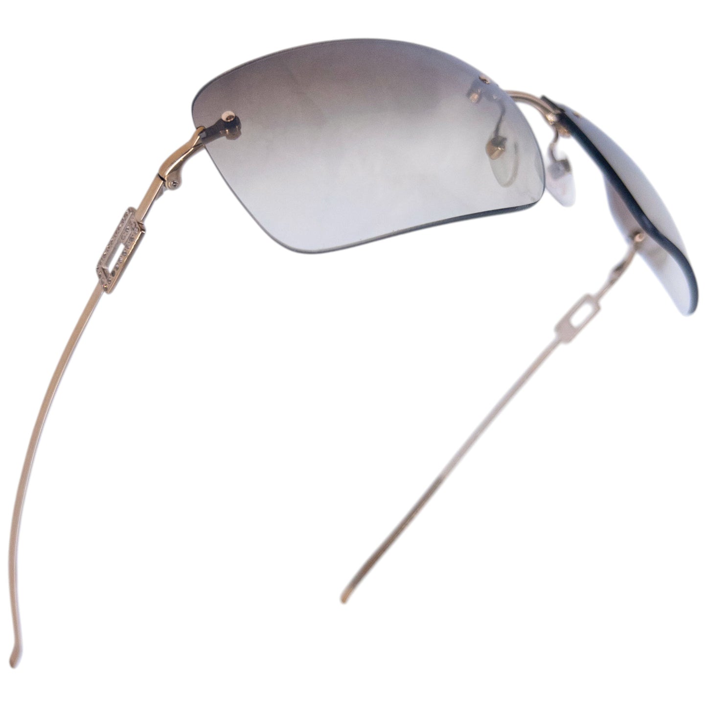 Vintage 2000s Gucci Diamanté Rimless Sunglasses
