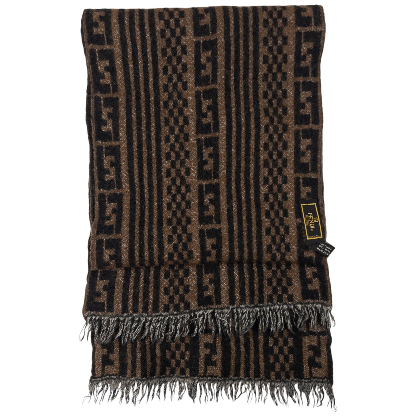 Vintage Fendi Monogram Wool Scarf