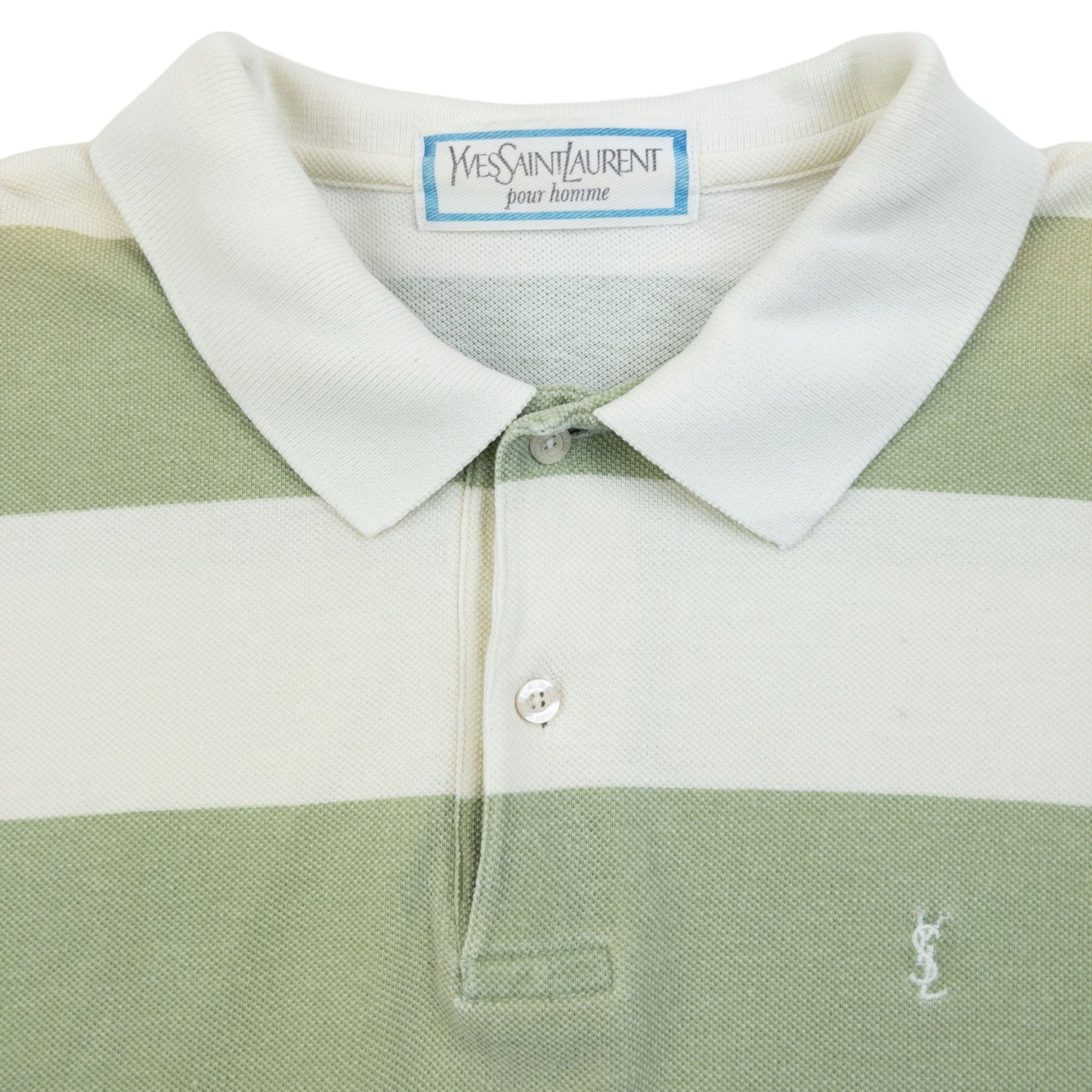 Vintage 80s YSL Yves Saint Laurent Long Sleeve Polo Shirt Size M