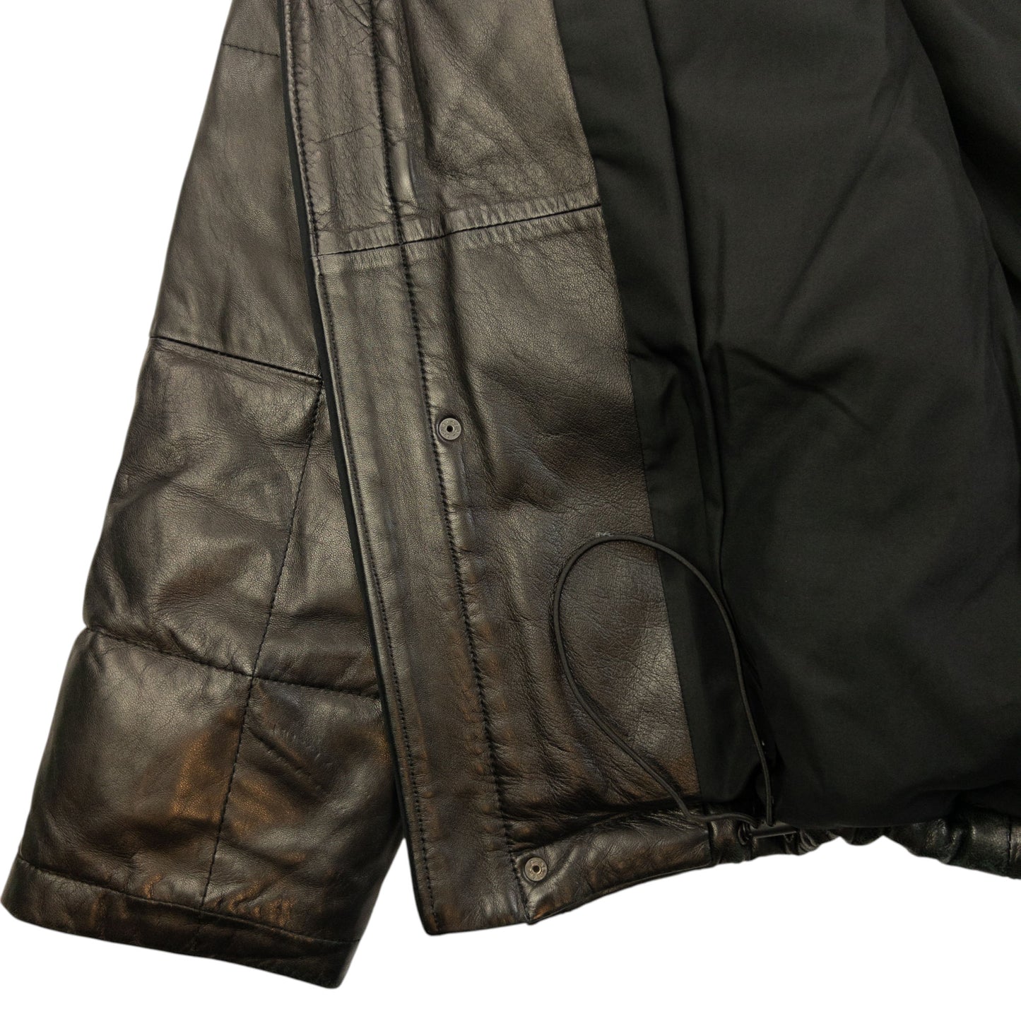 Vintage 2000s Yohji Yamamoto A.A.R Leather Puffer Jacket Size M