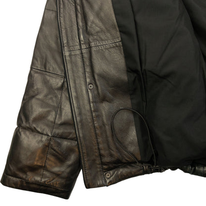 Vintage 2000s Yohji Yamamoto A.A.R Leather Puffer Jacket Size M