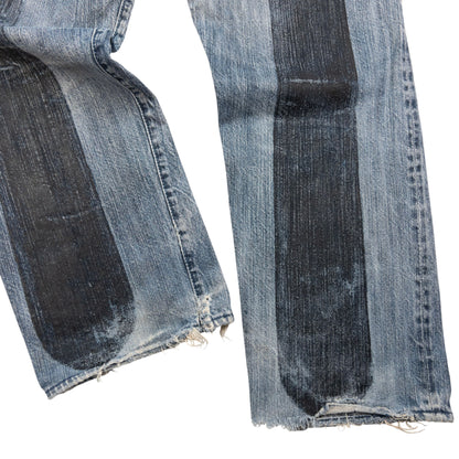 Vintage Yamane Evisu Painted Daicock Japanese Denim Jeans Size W31
