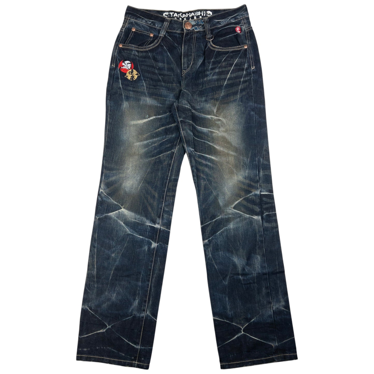 Vintage Big Train Embroidered Japanese Denim Jeans Size W31