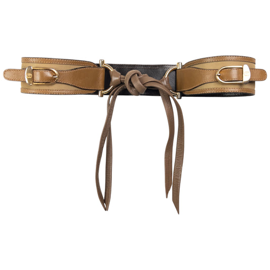 Vintage Gucci Horse Bit Leather Belt Size W30