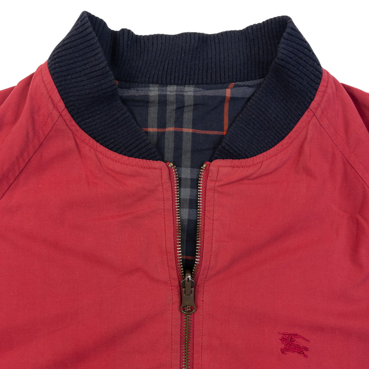 Vintage 90s Burberry Nova Check Reversible Bomber Jacket Size L
