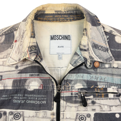 Vintage Moschino Jeans Cassette Print Jacket Size L