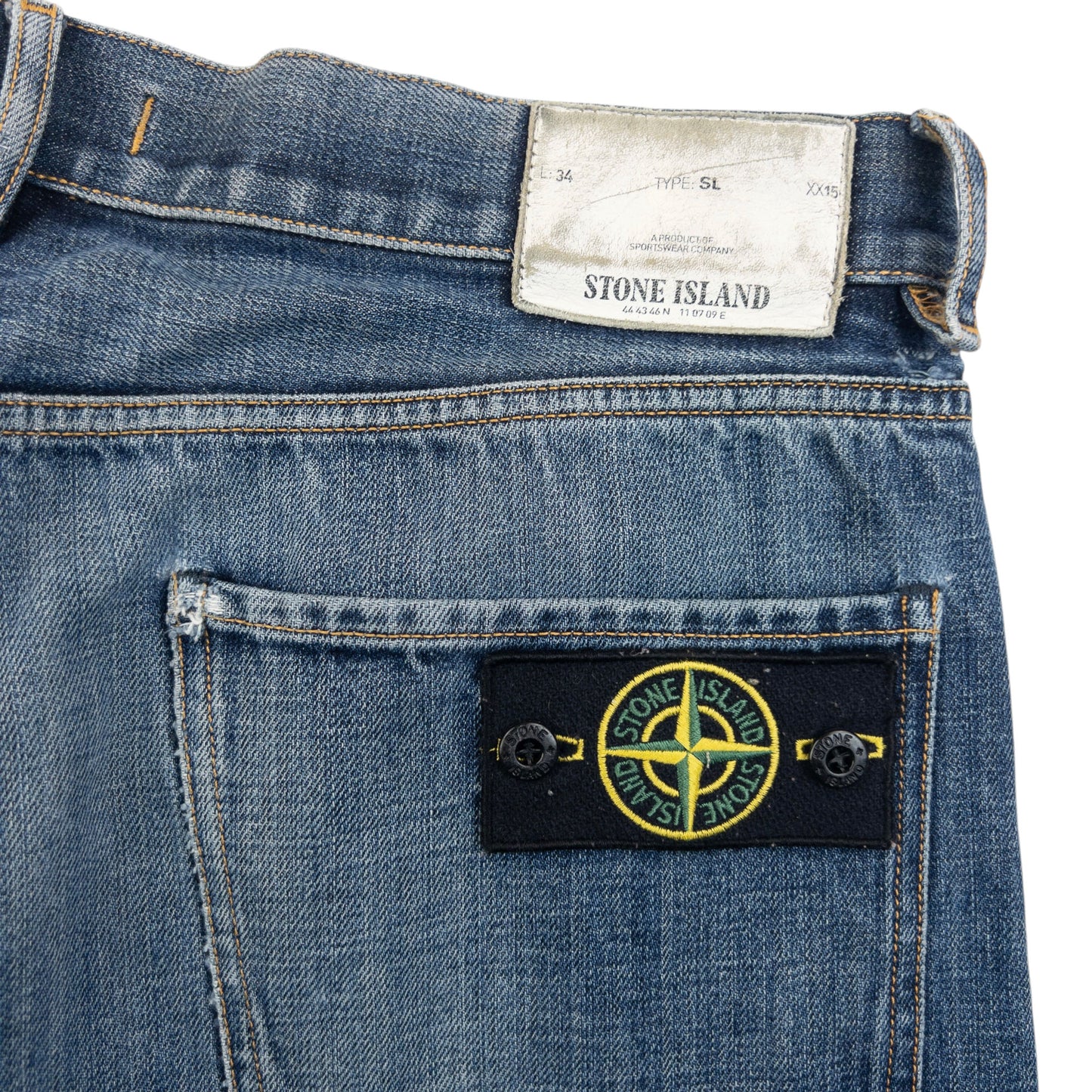 Vintage 2010 Stone Island Denim Jeans Size W34