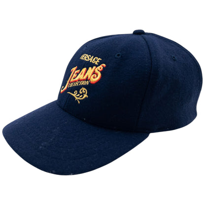 Vintage 2000s Versace Jeans Couture Embroidered Wool Hat