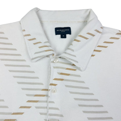 Vintage Burberry Nova Check Stripe Polo Shirt Size M