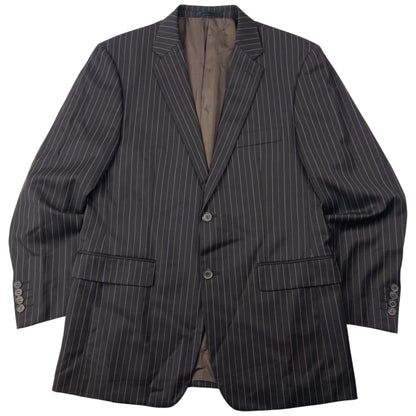 Vintage 90s YSL Yves Saint Laurent Pinstripe Jacket & Trousers Suit Set Size L