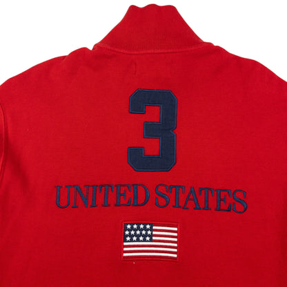 Vintage Polo Ralph Lauren USA Zip Up Sweatshirt Size L
