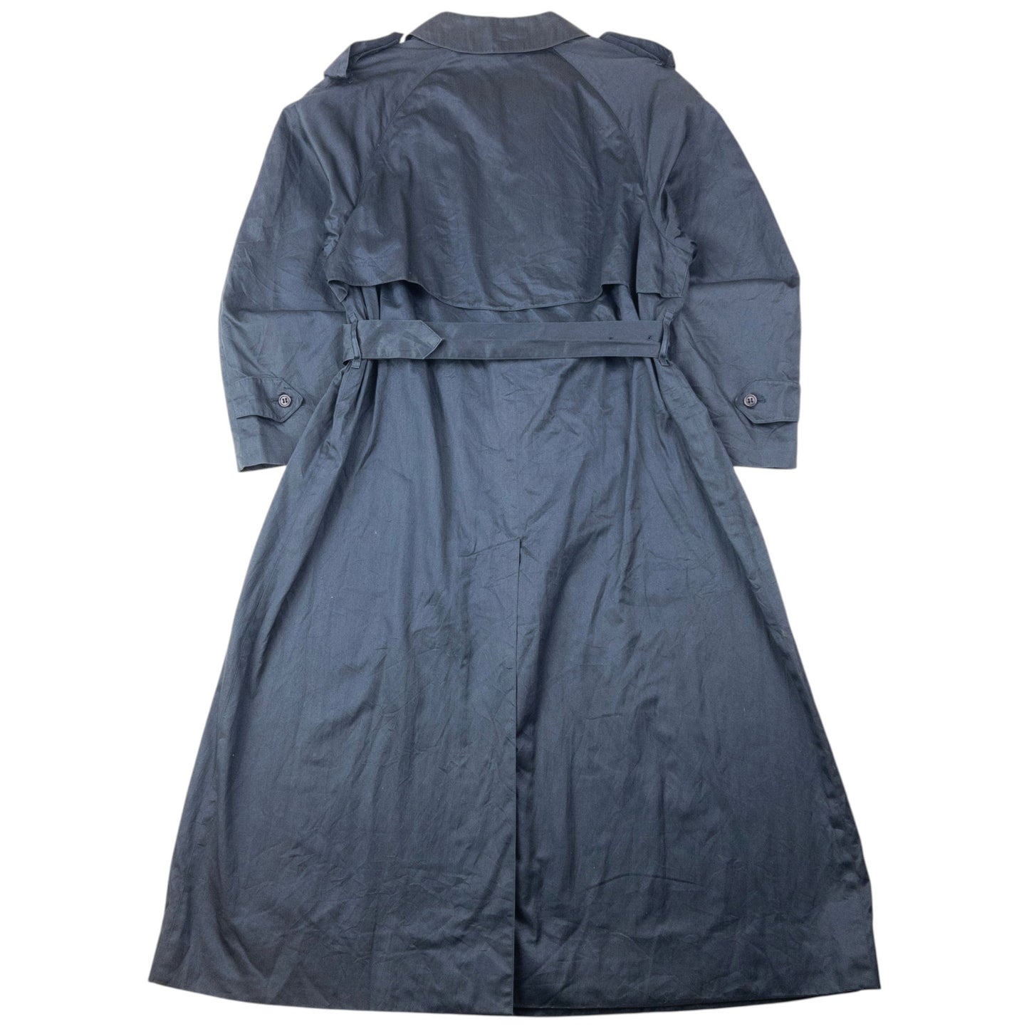 Vintage 80s Burberry Belt Waist Nova Check Lined Trench Jacket Size M