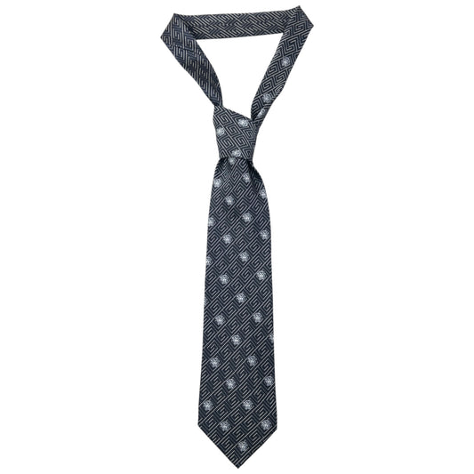 Vintage 90s Gianni Versace Medusa Monogram Silk Tie